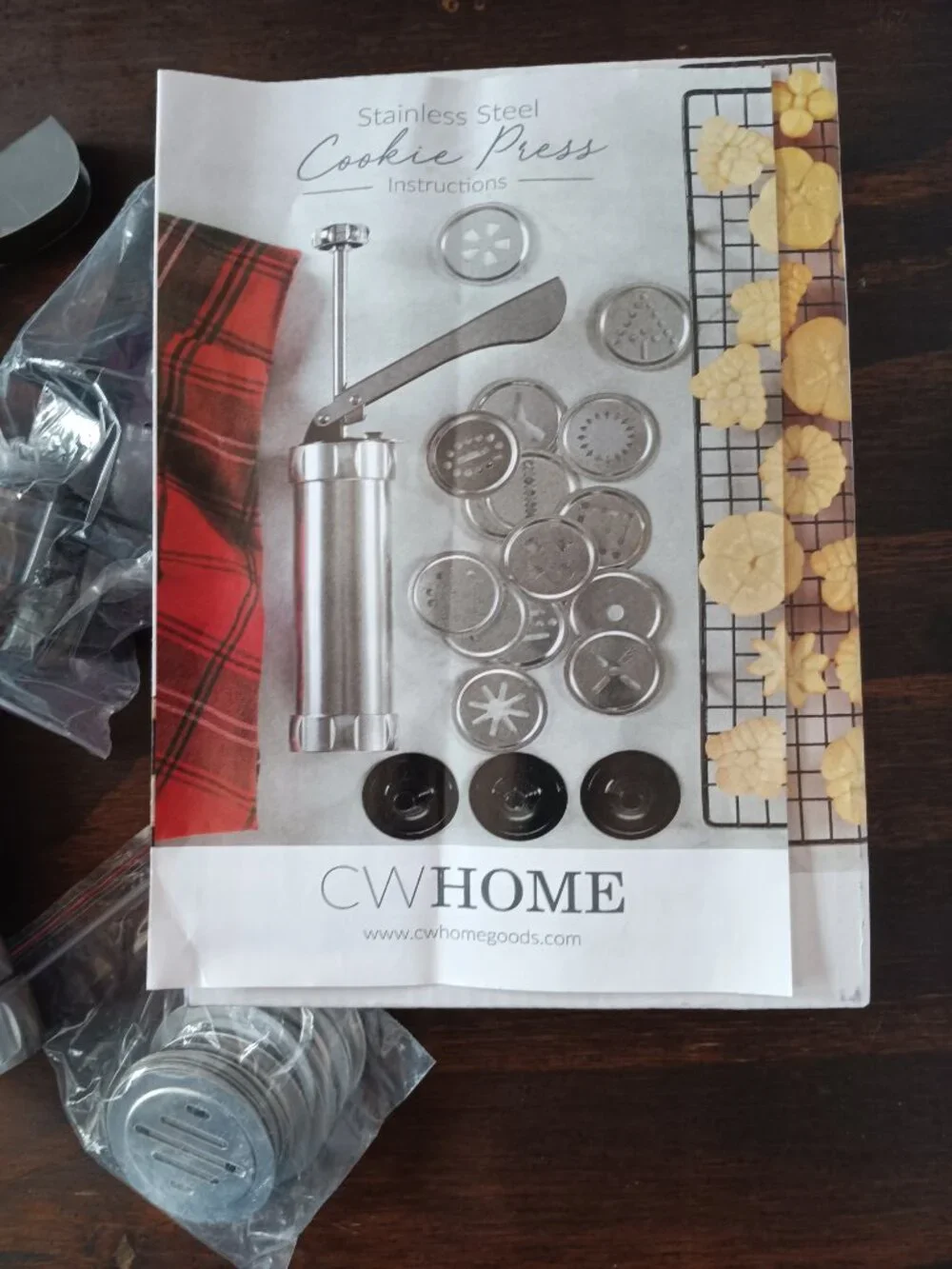 Stainless Steel Cookie Press with Original Box
